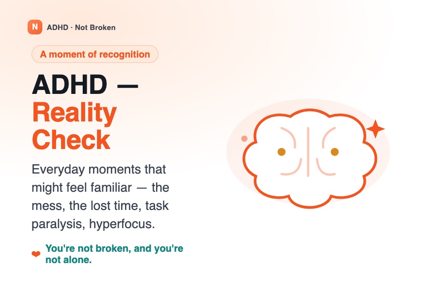 Illustrated ADHD reminder