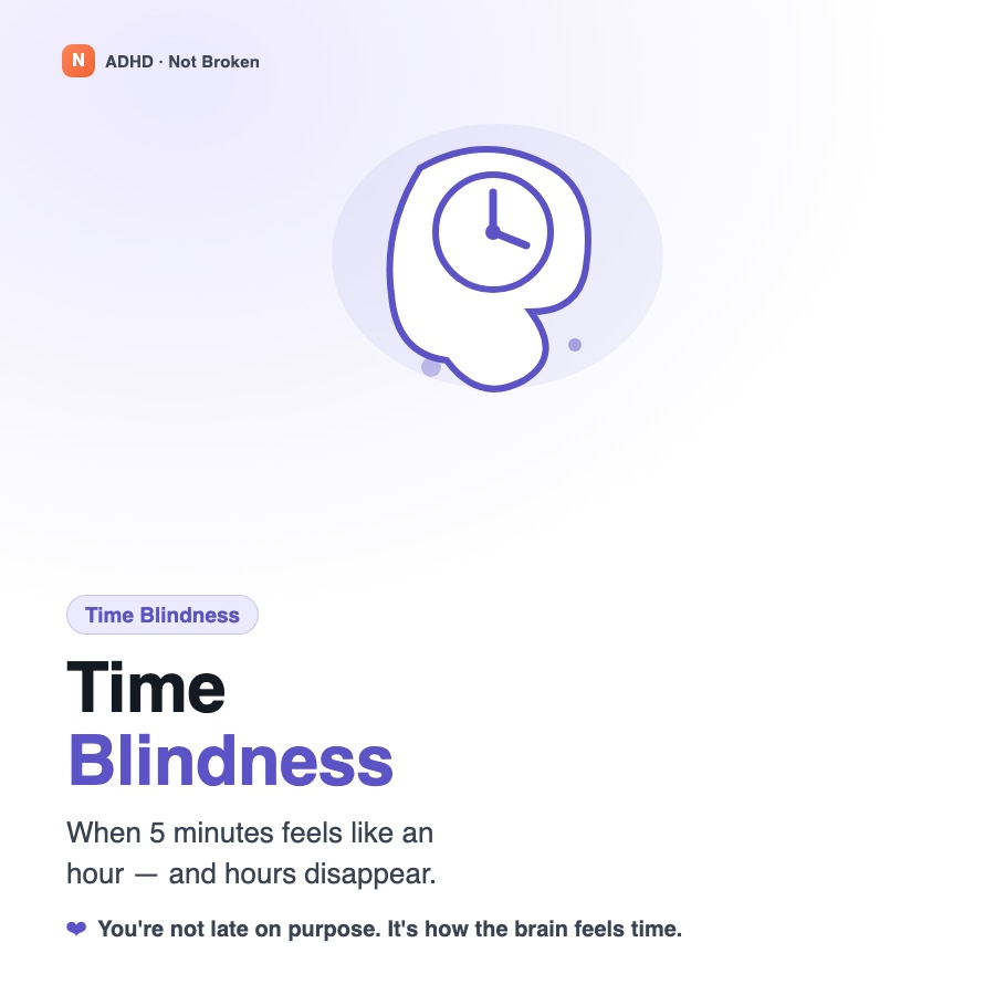 Illustrated ADHD reminder