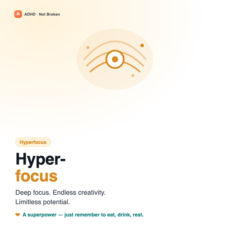 Illustrated ADHD reminder