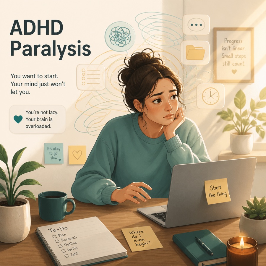 תזכורת מצוירת על ADHD